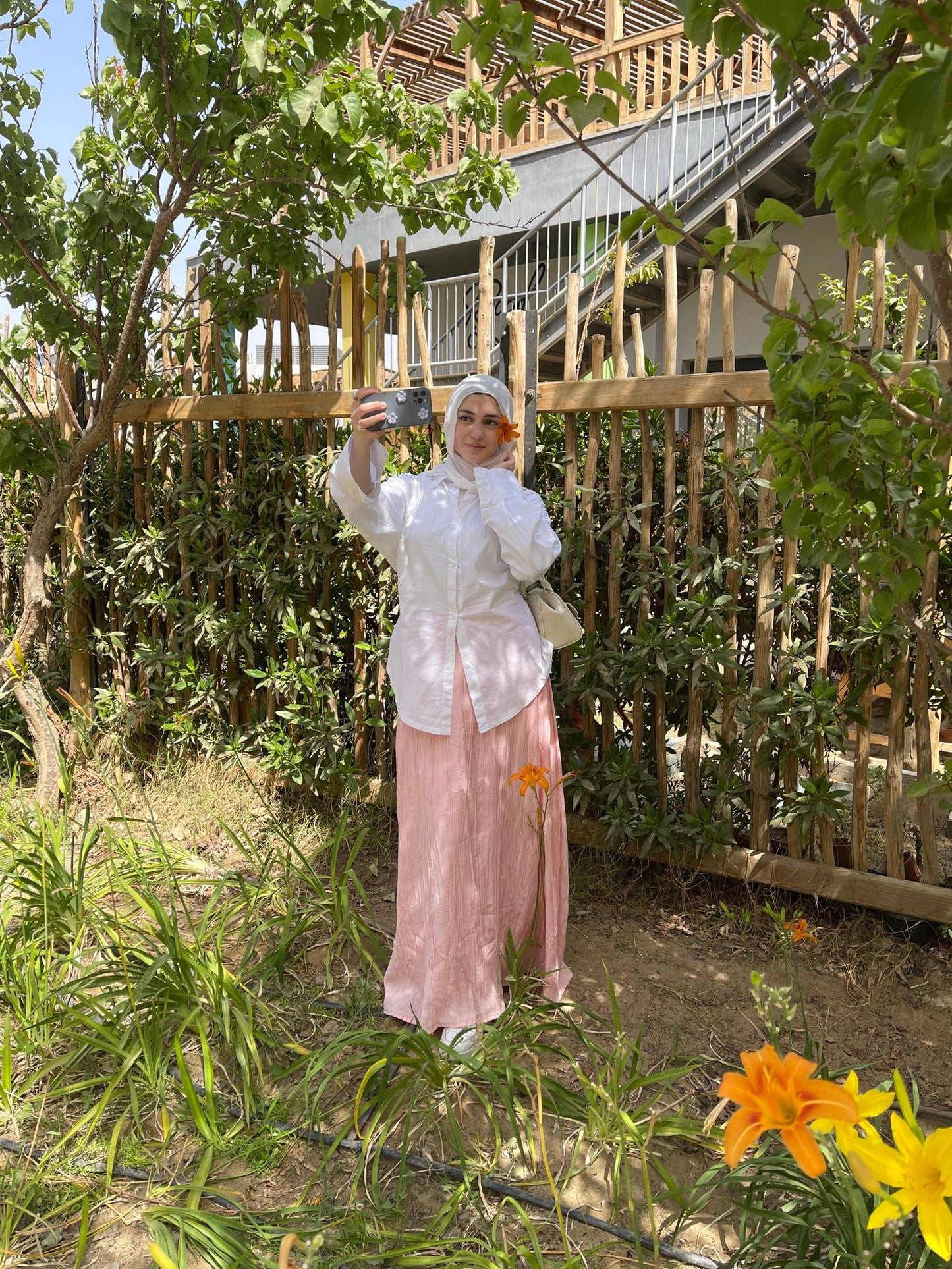 Crushed Skirt in Rose Pink