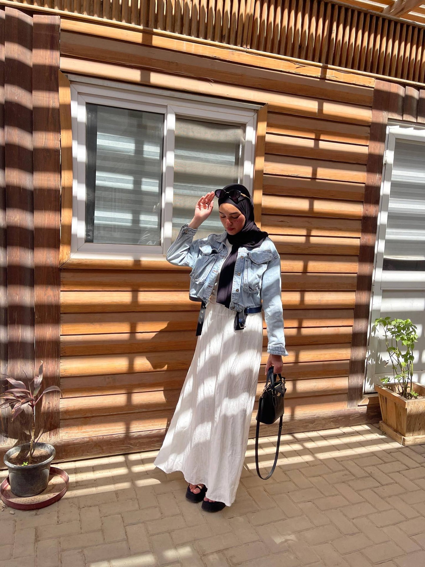 Crushed Skirt in white