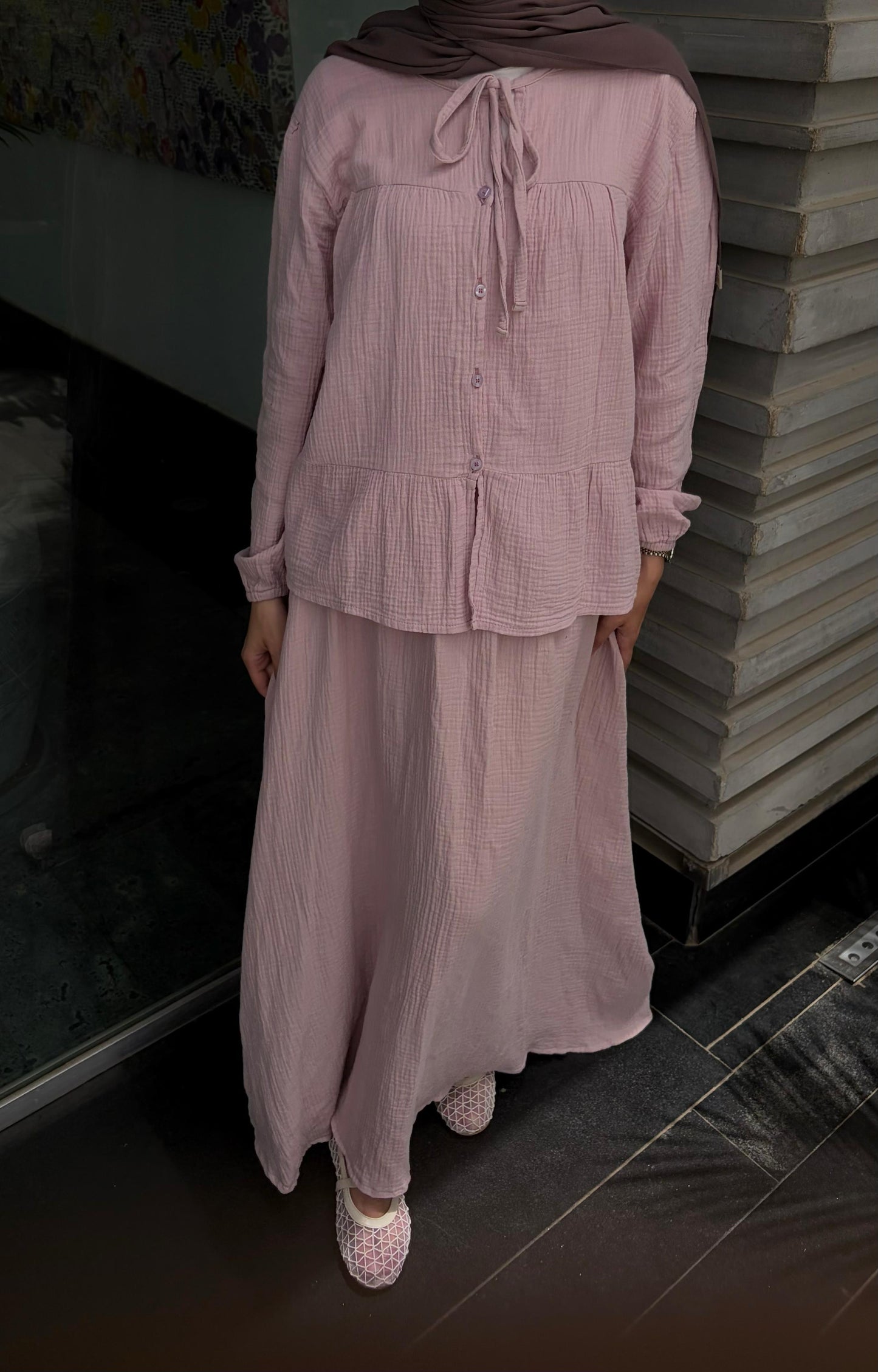 Ruba Set In Dusty Pink