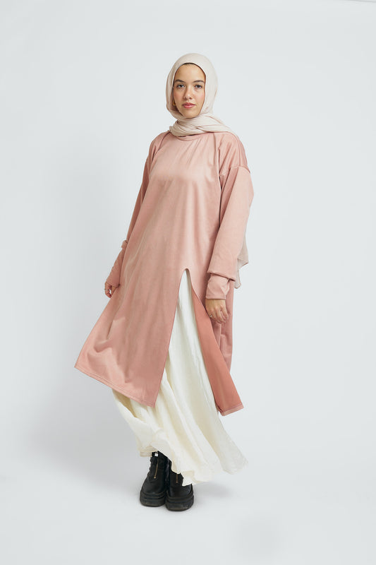 Comfy Flow Tunic In Powder Pink
