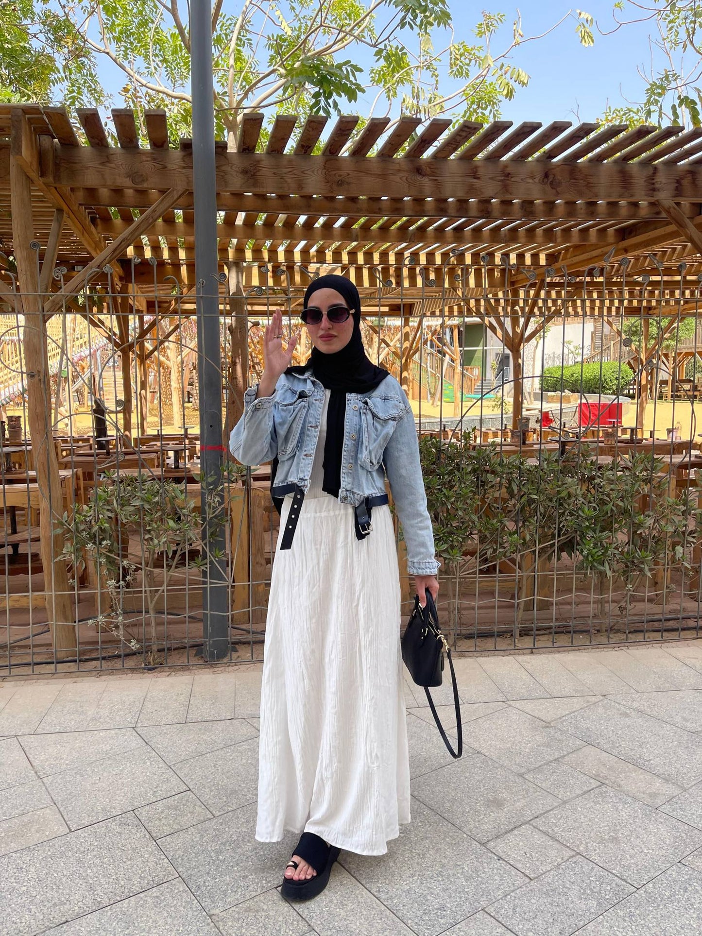 Crushed Skirt in white