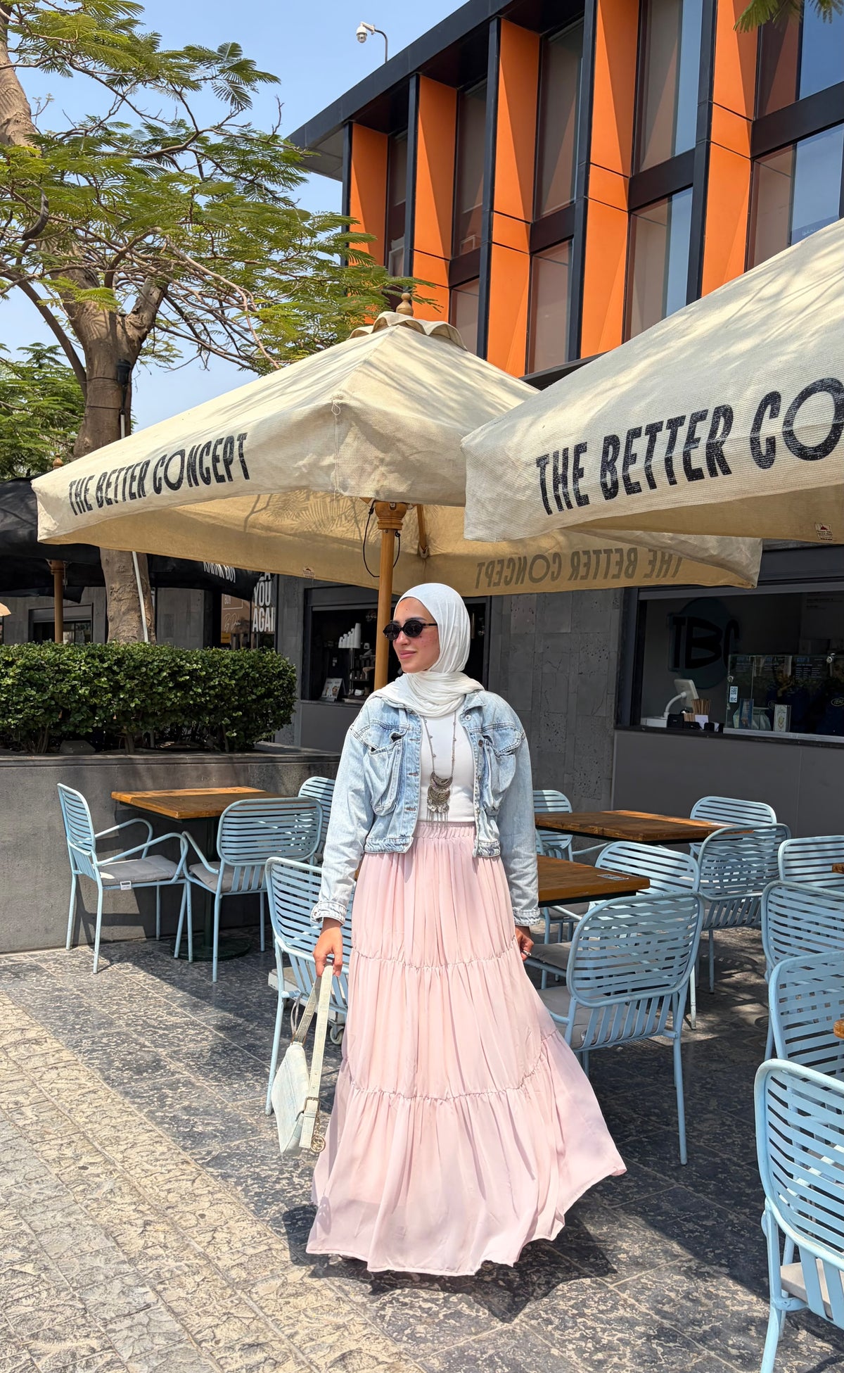 Ruffled chiffon skirt