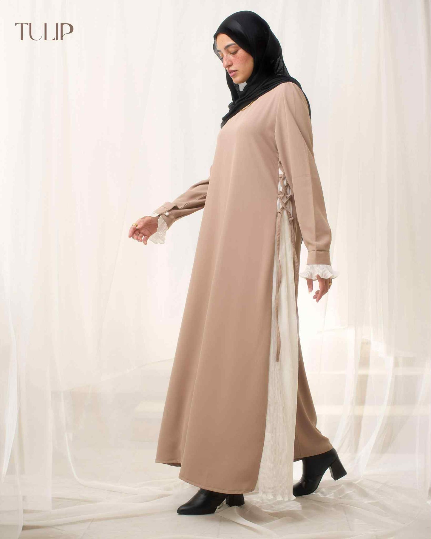 ASIYAH Dress in Beige