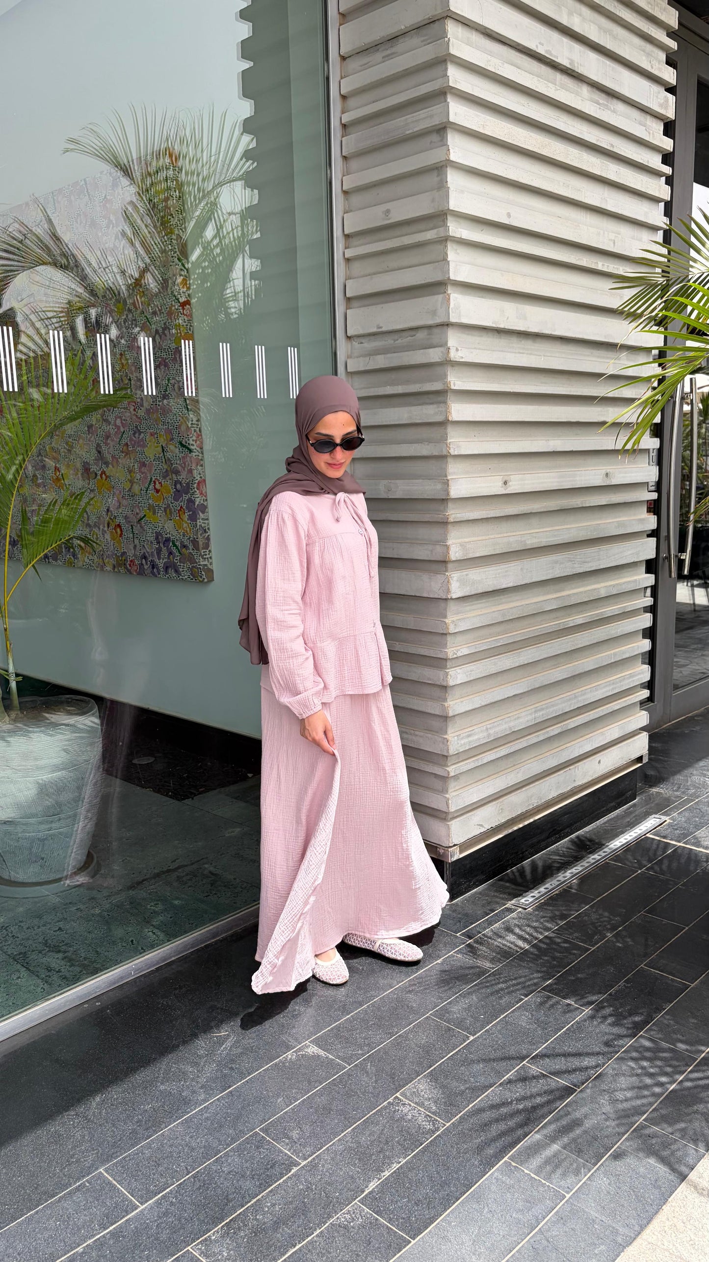 Ruba Set In Dusty Pink