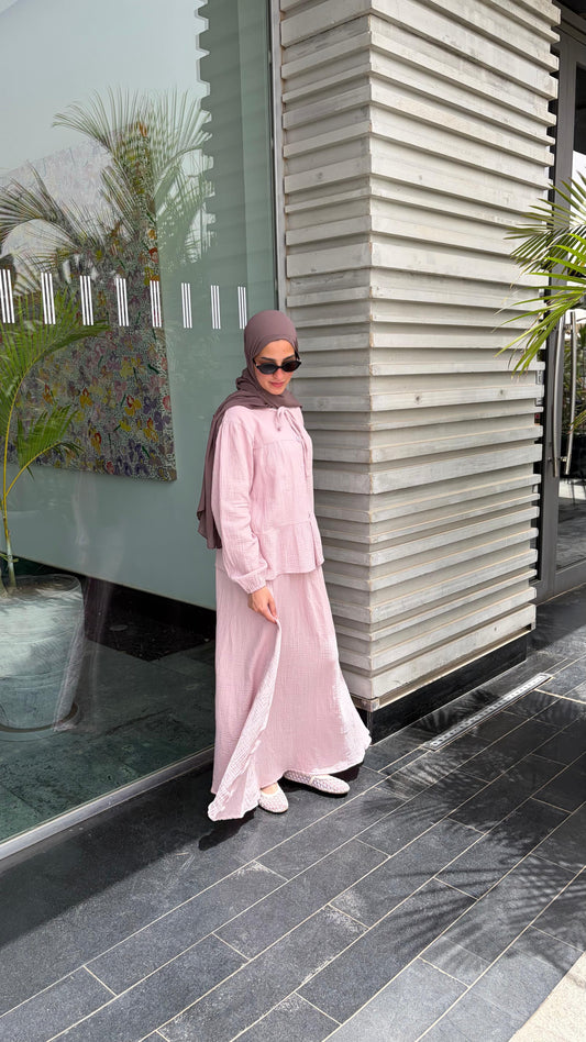 Ruba Set In Dusty Pink