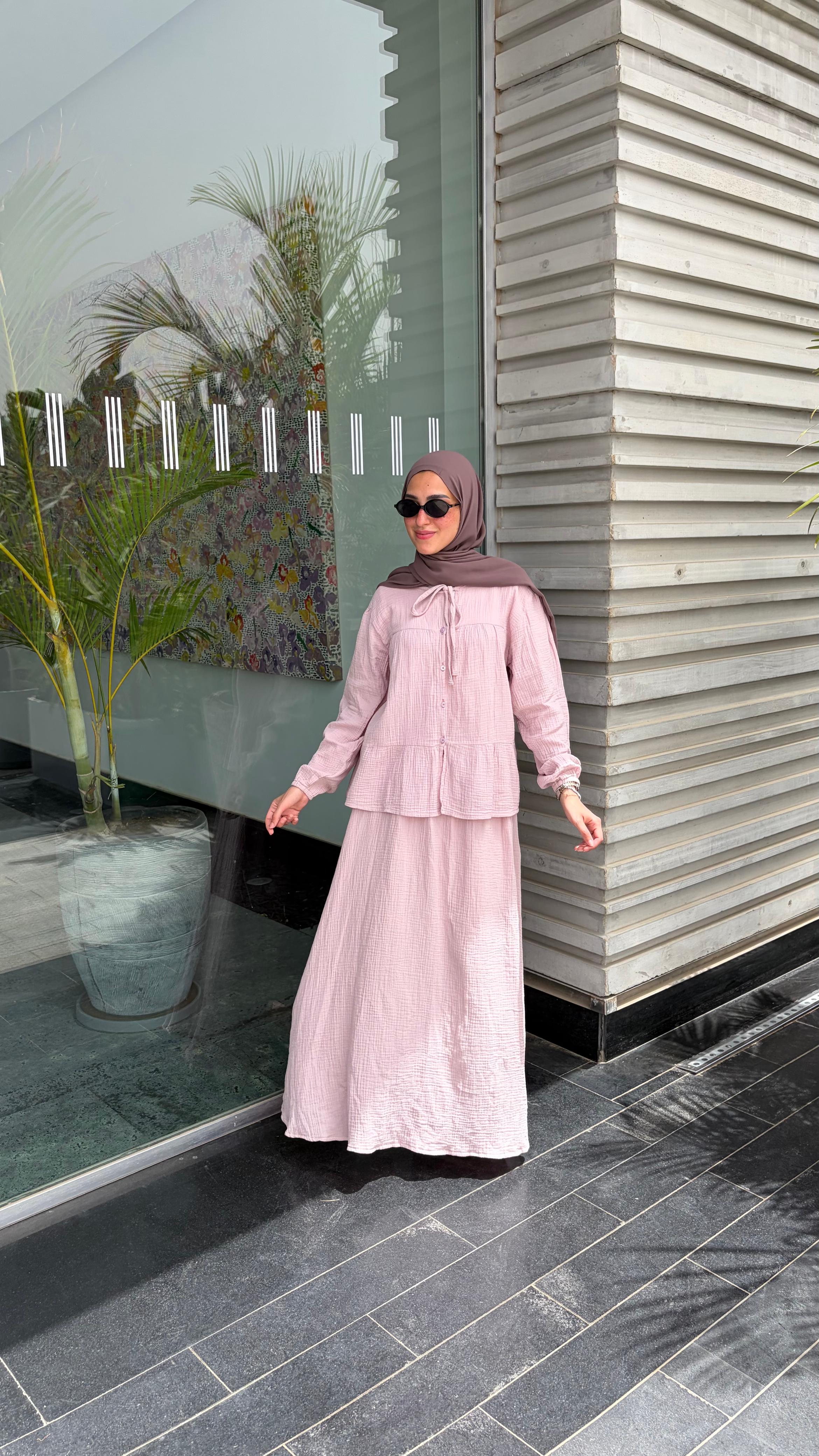 Ruba Set In Dusty Pink