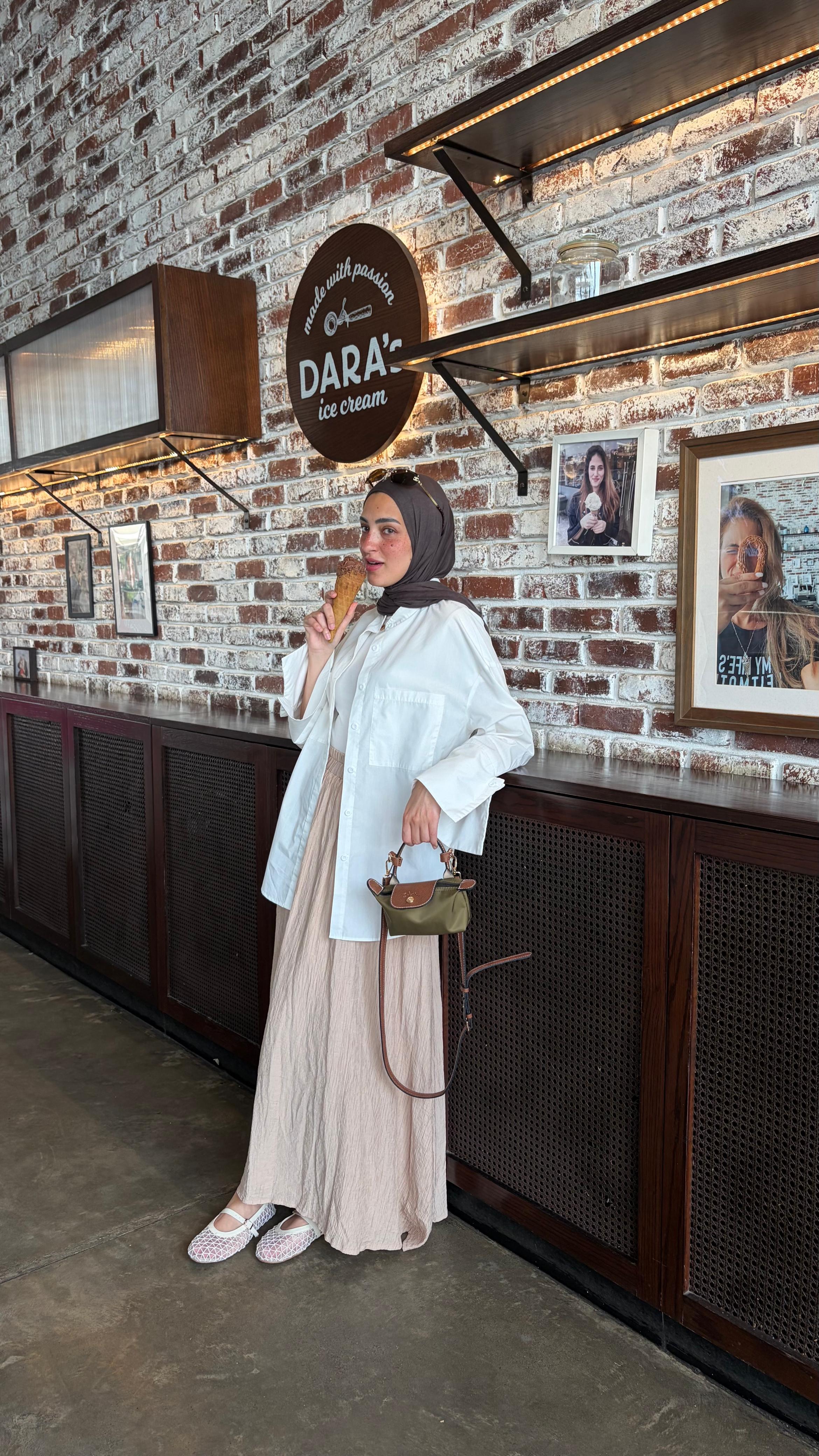 Crushed skirt In Beige