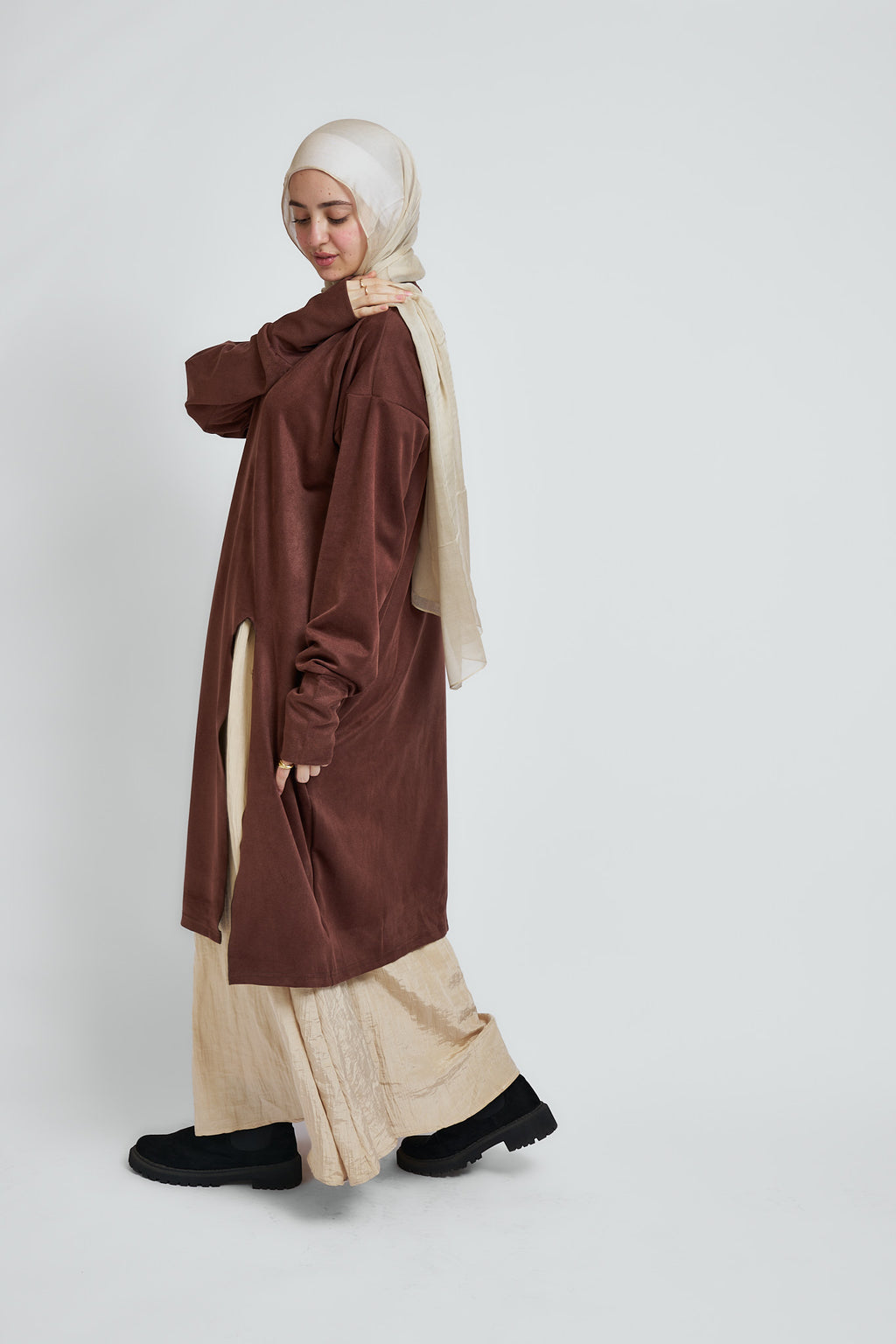 Comfy Flow Tunic in brown