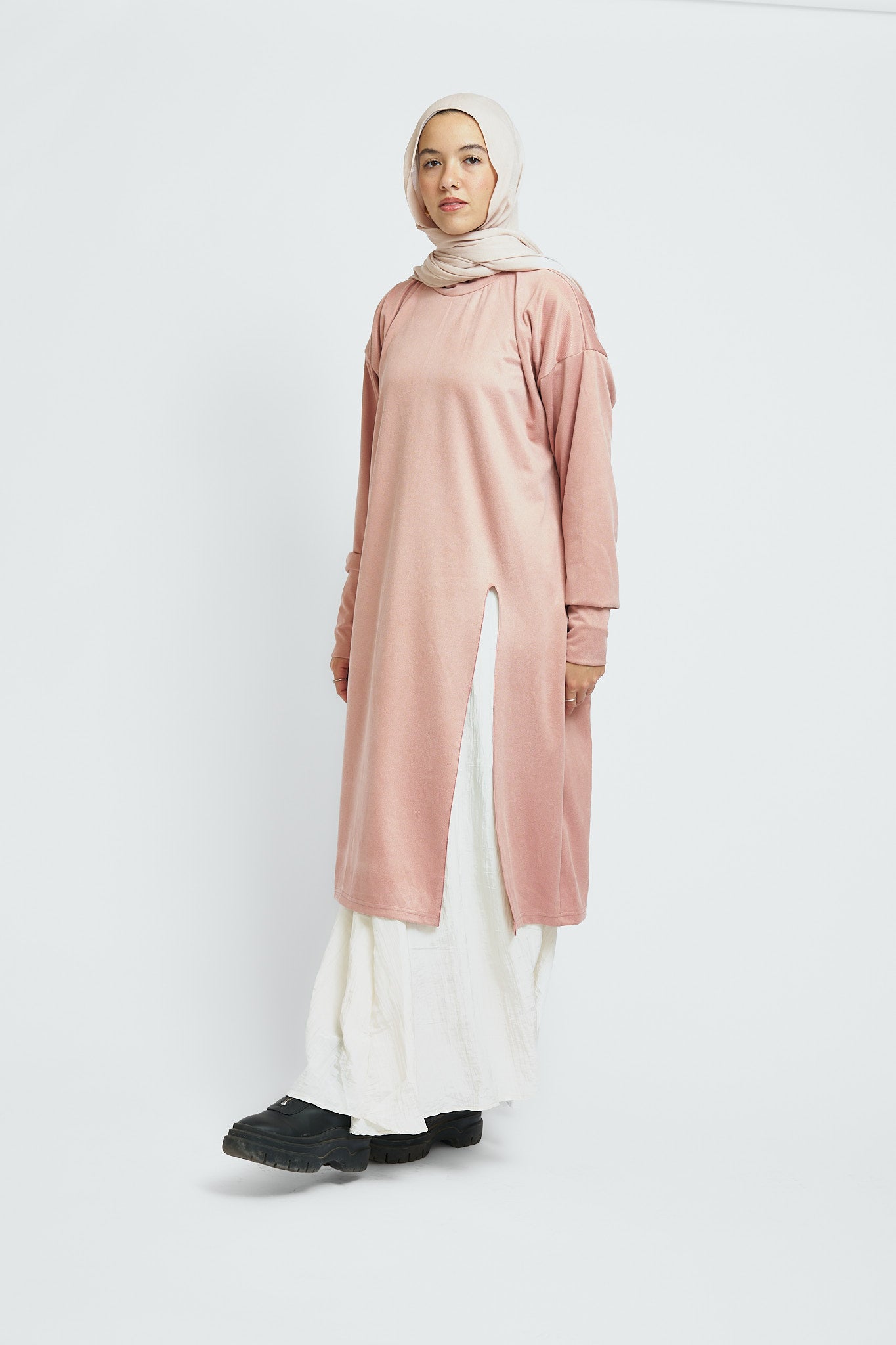 Comfy Flow Tunic In Powder Pink
