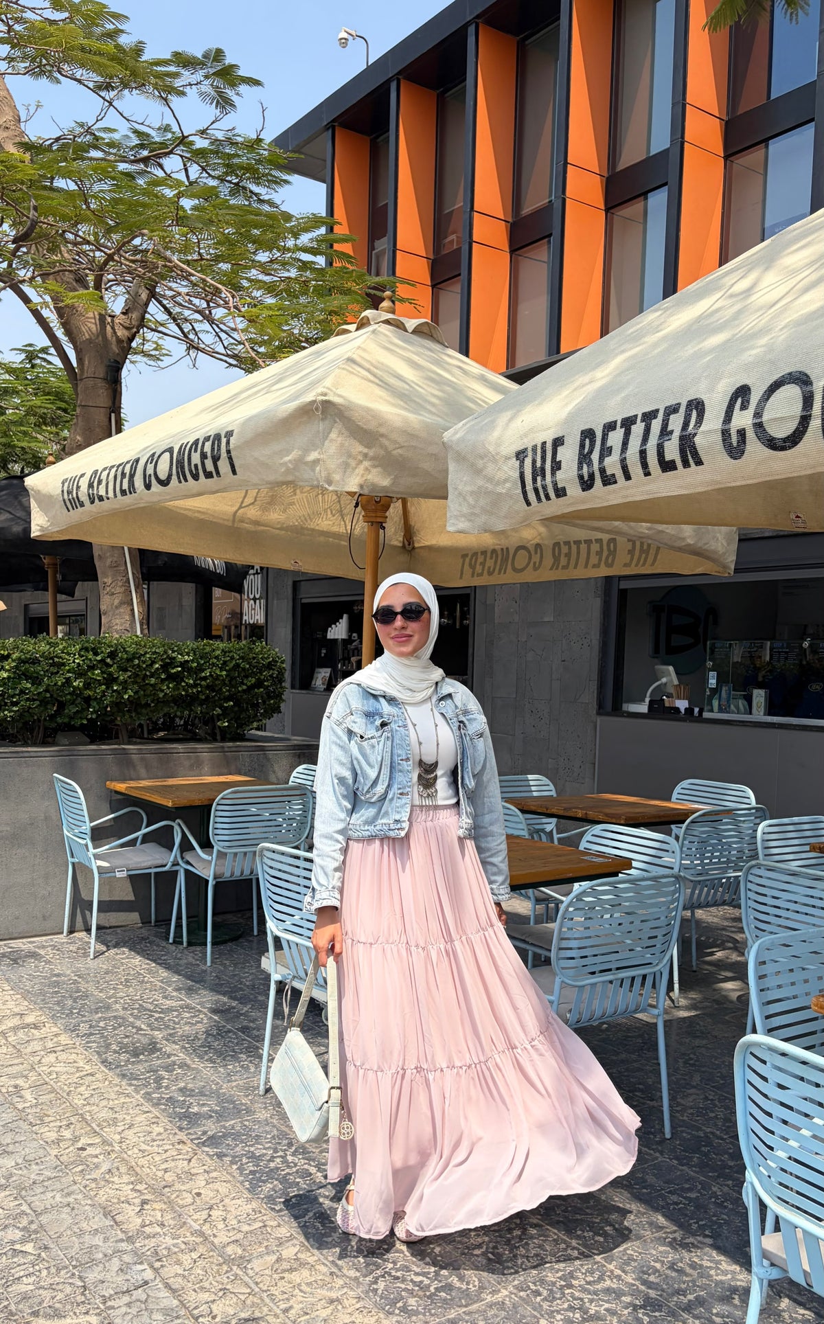 Ruffled chiffon skirt