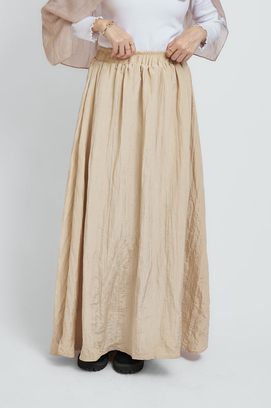 Crushed skirt In Beige